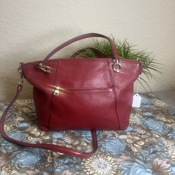 Coach (2021) Kacey Satchel Red Apple Crossbody Handbag - Picture 2 of 16